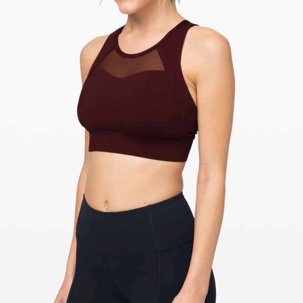 LuluLemon Breathe it In Bra Garnet 6